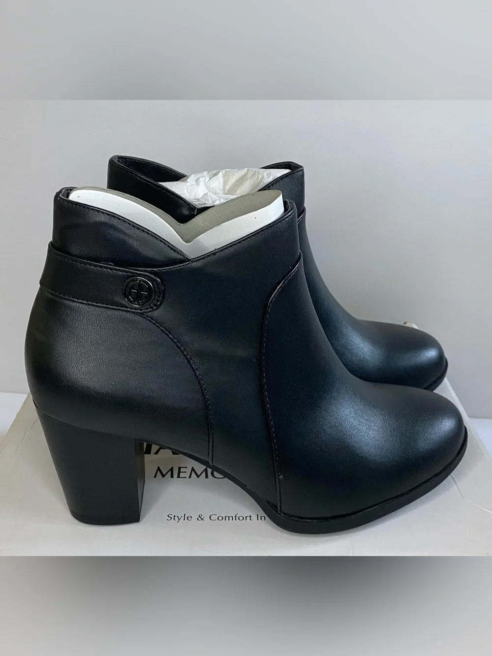 Giani Bernini Black Block Heel Ankle Bootie - NEW IN BOX